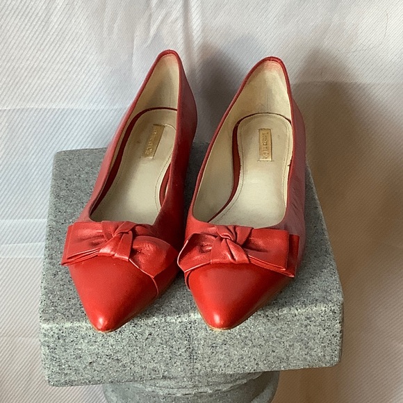 Louise et Cie Shoes - Red Louise et Cie leather bow flats